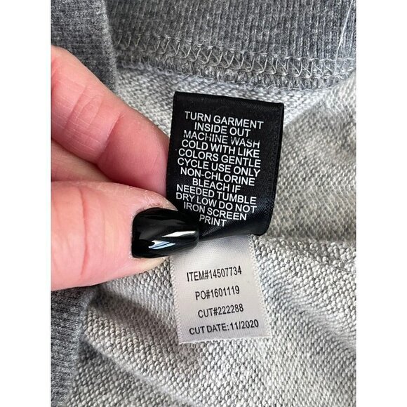 Torrid Womens Size 1 or 1X Snake Heart Grey Terry Split Neck Sweatshirt - Picture 7 of 8